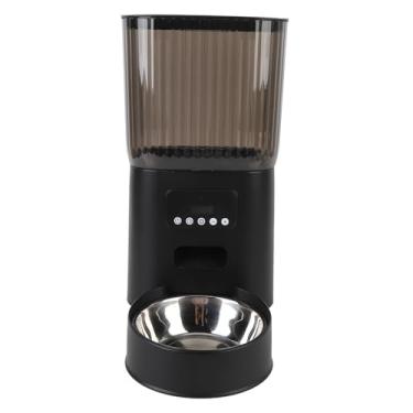 Imagem de Zhjvihx Distribuidor Automático de Alimentos de Gato, Alimentador de Gatos Automático Impedem a Superalimentação de Plástico de Saúde Aprimorado para Interno (Tigela única)