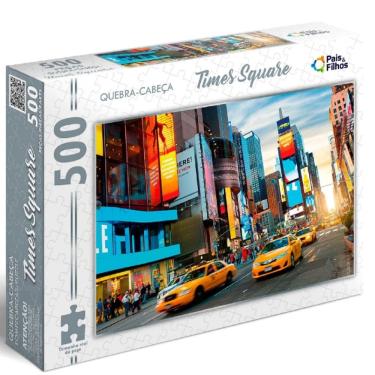 Imagem de Quebra cabeça Times Square Nova Iorque 500 peças - Puzzle QC Pais e filhos