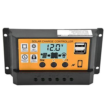 Imagem de Domary Controlador de Carga PWM USB Duplo Duplo Inteligente para Painel Solar 12V/24V (10a)
