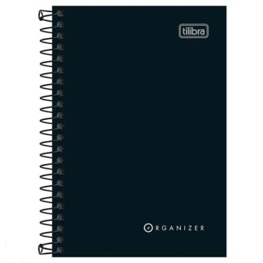 Imagem de Caderneta 1/8 Espiral 80 Folhas Organizer Preto Tilibra