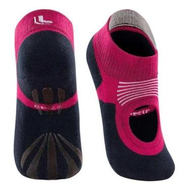 Imagem de Meia Sapatilha Antiderrapante Pilates Lupo 3286 casapaula, Cereja, M 3