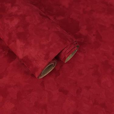 Imagem de FANCYEASY Forro de veludo vermelho autoadesivo para gaveta de feltro para cômoda, folhas de tecido de feltro macio, removível, papel de contato de tecido de veludo vermelho para armários, artesanato