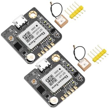 Imagem de MakerFocus Pacote com 2 GT-U7 Módulo GPS Navegação por Satélite Posicionamento Receptor GPS Drone Microcontrolador Compatível com NEO-6M 51 Microcontrolador STM32 Arduino UNO R3