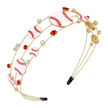 Imagem de NVENF Bandanas de beisebol para mulheres, luvas de taco de beisebol, joias, dia de jogo, acessórios para mães, presentes, lembrancinhas de festa (padrão B)