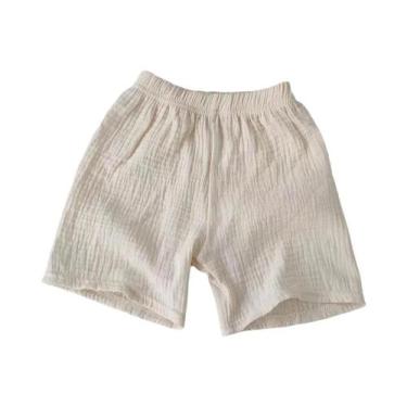 Imagem de Shorts De Verão Respiráveis De Algodão Para Meninas E Meninos, Capris 