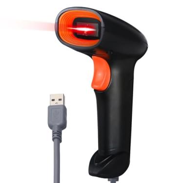 Imagem de Leitor de códigos de barras USB portátil com fio automático 1D para supermercado, loja de conveniência, armazém