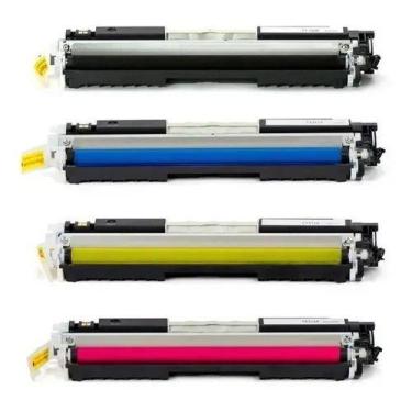 Imagem de KIT 4x Toner Compatível CE310A CE311A CE312A CE313A 126A Novos  CP1025