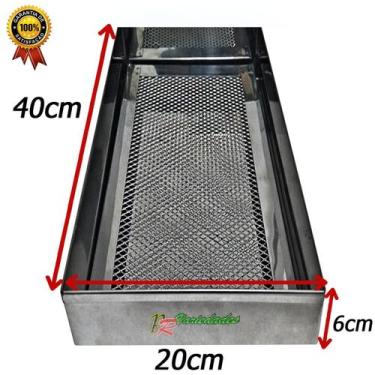 Imagem de Escorredor Fritura Batata Pastel Aço Inox Brilhante 20X40Cm - Pr Varie