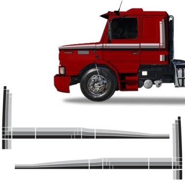 Imagem de Faixas Scania 112 113 H 1992/1993 Adesivos Preto Caminhão - SPORTINOX,