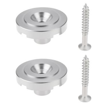 Imagem de Briny River Guia de retenção de cordas com fenda de 2 peças compatível com guitarras de baixo Fender Precision Jazz Style, prata