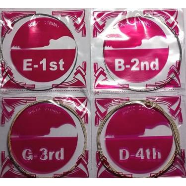 Imagem de 2 conjuntos de cordas de bandolim 11-41 com extremidade de laço bronze