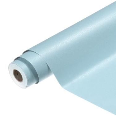 Imagem de HARFINGTON Papel de parede de PVC 55 cm x 500 cm à prova d'água autoadesivo decorativo para contato papel de vinil fosco removível para móveis de armário de cozinha, quarto, verde