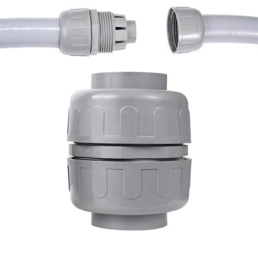 Imagem de Aandxmok (1 peça) Conector NPT 5.1 cm Líquido-Justo, Conduíte Flexível PVC Conector de Extremidade Dupla, Reto 180 Grau, Conector de Conduíte Bidirecional, Conexões de Conduíte Elétrico