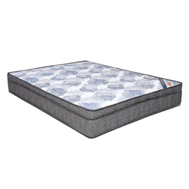 Imagem de Cama Box Baú Bege E Colchão Iso Molas Ensacadas Molas Ensacadas Queen Ortobom