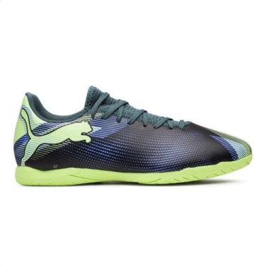 Imagem de Chuteira Futsal Puma Future 7 Play IT BDP Masculina, 41, Preto, Verde