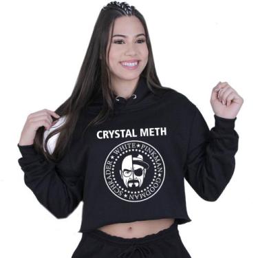 Imagem de Cropped Feminino Moletom Com Capuz Série Breaking Bad Heisenberg - Laf