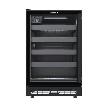 Imagem de Adega de Vinhos de Embutir Venax 24 Garrafas Preto Porta Invertida