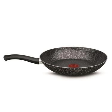 Imagem de Frigideira Francesa Rochedo Stone Pro Antiaderente 28cm Preto Com Cinza