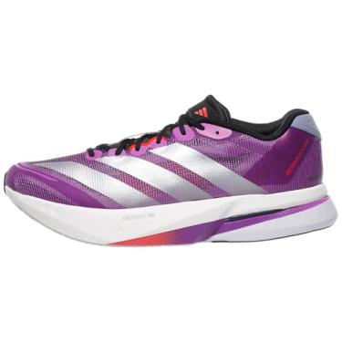 Imagem de adidas Tênis de corrida masculino Adizero Boston 13, Roxo explosão/prata metálico/vermelho lúcido, 41