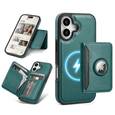 Imagem de Antsturdy Compatível com MagSafe 2 em 1 Capa Magnética Destacável para iPhone 17 com Suporte AirTag, Homens Mulheres Couro PU Bloqueio RFID Compartimento para Cartão de Crédito Slots Capa Flip