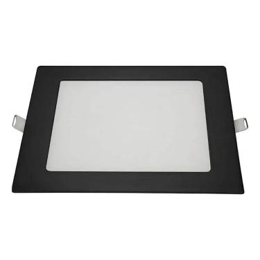 Imagem de 2X Blumenau Iluminação Plafon Quadrado Embutir 18W Preto Bra