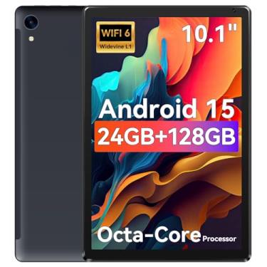Imagem de Tablet Android de 10,1 polegadas com processador Octa-core 10GB RAM 128GB ROM tela sensível ao toque HD IPS, 8h bateria, Wi-Fi 6, BT 5.0, câmera dupla, Google, 2025