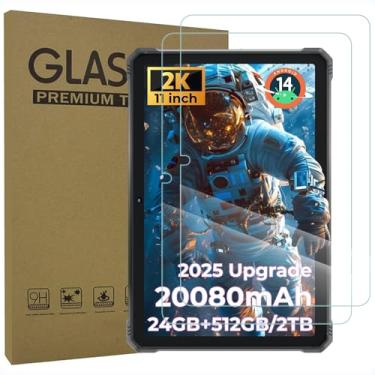 Imagem de AIJAKO Pacote com 2 protetores de tela para tablet HOTWAV R9 Plus robusto de 11 polegadas, película de vidro temperado compatível com HOTWAV R9 Plus, rigidez anti-arranhões/9H