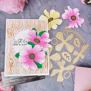 Imagem de Alinacutle 1 peça de matriz de corte de metal para fazer cartões feitos à mão, álbum de recortes, presente de papel, decoração de férias, modelo feito à mão - alinacutle (matrizes de flores)