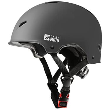 Imagem de Capacete de skate para adultos – Capacete de segurança ajustável para adultos para skate, bicicleta, scooter, ciclismo, patinação, capacetes multiesportivos para mulheres, homens, meninos, meninas