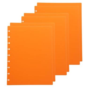 Imagem de ITSYHPRO Medium Discbound Notebook PP Covers/Index(3 Set/6PCS) Candy Colors Compatible with Circa Arc TUL and Happy Planner(Orange,Medium)
