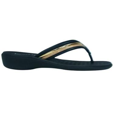 Imagem de Chinelo Feminino Beira Rio Conforto e Estilo Salto Baixo, 38, Preto, B
