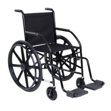 Imagem de Cadeira de Rodas CDS Dobrável Modelo 101 Adulto com Braços Fixos, Peda