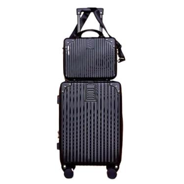 Imagem de Mala de Bordo Viagem + Frasqueira | Cadeado Numérico 360° Entrada Usb(Preto)