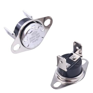 Imagem de ELSOON Interruptor de controle de temperatura de fusível térmico KSD201 70°C compatível com aquecedor de água de forno de micro-ondas GE