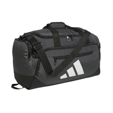 Imagem de Adidas Bolsa esportiva Defender 5.0, bolsa esportiva de viagem durável para homens e mulheres, Cinza escuro da equipe, Small (42L), Bolsa esportiva Defender 5.0, bolsa esportiva de viagem durável para
