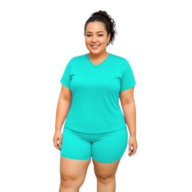 Imagem de Camiseta Feminina Manga Curta Dryfit Fitness Academia Plus Size - Ast 