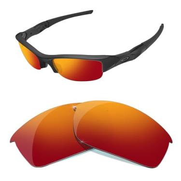 Imagem de HiCycle2 Lentes de óculos de sol de substituição para óculos de sol Oakley Flak Jacket espelhadas polarizadas - Várias opções, Vermelho