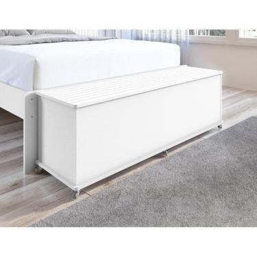 Imagem de Baú Banco Luca Porta Itens Branco