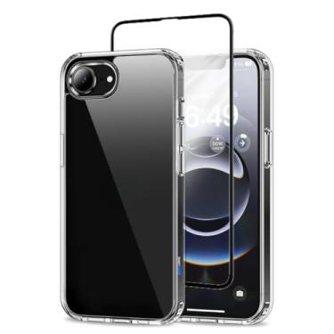 Imagem de Capa Capinha Clear Case Transparente Resistente a Risco e Anti Impacto [Anti-amarelamento] + Película De Vidro 3D Tela Toda Para iPhone (iPhone 16e)