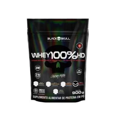 Imagem de Refill Whey 100 Hd Sabores I 900g I Black Skull Original, Morango