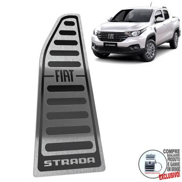 Imagem de Descanso De Pé Em Aço Inox Fiat Strada 2021/ Preto