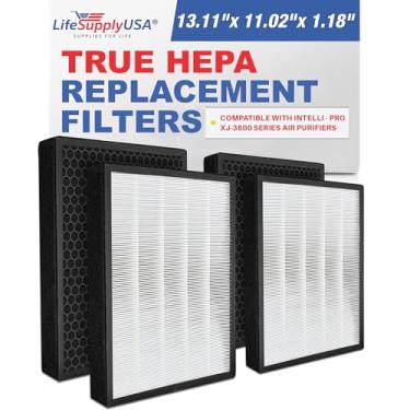 Imagem de HEPA verdadeiro + filtro de carbono | Serve para Surround Air Intelli-Pro XJ-3800 & Heaven Fresh HF 380 da LifeSupplyUSA (pacote com 2)