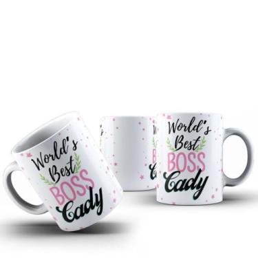 Imagem de Caneca Personalizada World's Best Boss Engraçada Escritório - ocamelo