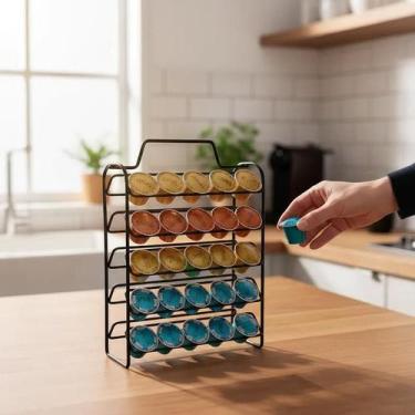 Imagem de Suporte para 50 Cápsulas Nespresso Branco Design Sofisticado e Funcion