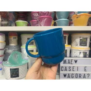 Imagem de Caneca Tupperware 370 ml Azul Petroleo - Importada