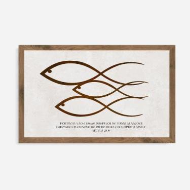 Imagem de Quadro Rústico Ide - Artesanato em Madeira Pinus - Arks Presentes