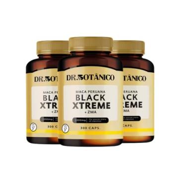 Imagem de KIT 03 UN MACA BLACK EXTREME (MACA + ZMA) 2.200MG 300 CAPSULAS - DR. BOTÂNICO