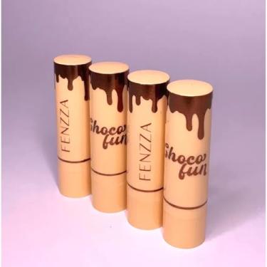 Imagem de Box com 24 unidades Choco Fun, Batons em Tons Nude e Vermelho, Acabamento Cremoso