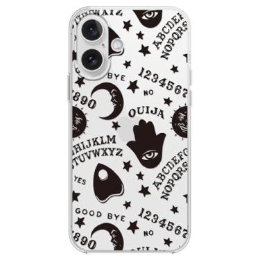 Imagem de Blingy's Capa para celular, capa protetora transparente de TPU transparente e assustadora Oujia Witchcraft 6,3 polegadas (padrão Ouija, i17)