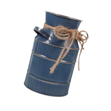 Imagem de IEUDNS Vaso de flores de metal, jarra, vaso de flores, balde, decorativo para arranjos de flores de casamento, Azul-marinho